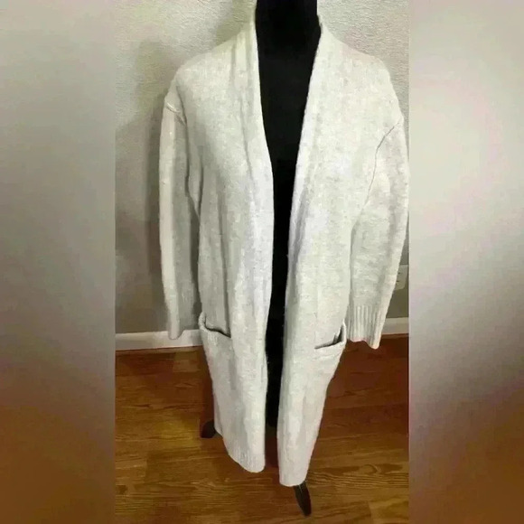 Calvin Klein Jeans Longline Open Front Knit Cardigan Size S Fits Like a Large. - Picture 1 of 6